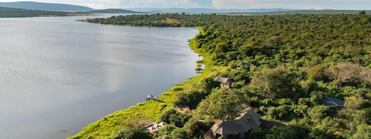 Safari lodges in the Akagera National Park