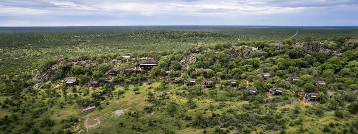 Ongava Lodge ontop a dolomite hill