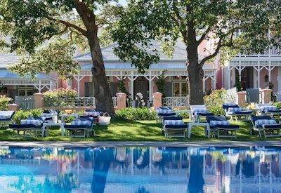 The main pool and heated pool