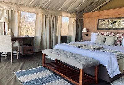 Classic tented safari bedrooms