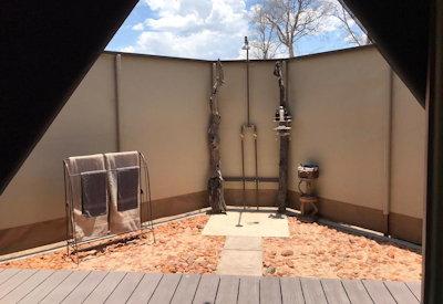 A stunning outdoor shower