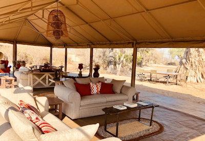 Tented main guest area